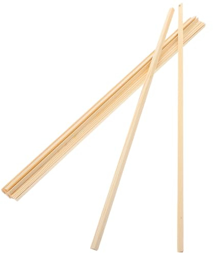 IWOWHERO Moulures Décoratives Fenêtres 10 Pièces Baguettes Triangulaires Bois Pin 8 MM X 50 CM pour Bricolage Intérieur Extérieur Finition Murale et Encadrement Moustiquaire