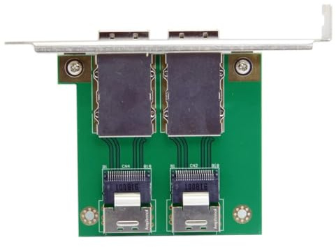 Cpolebev Cable SAS Mini SAS SFF-8088 de 2 Puertos A SAS de 36 Pines, Adaptador PCBA Hembra SFF-8087 con Soporte PCI.