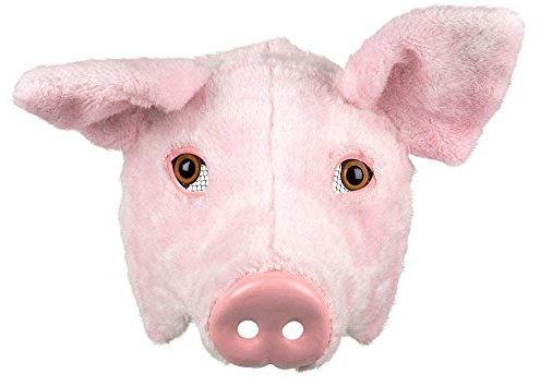 Boland - Halvmask i plysch, en storlek, ansiktsmask, djurmask, pälsmask, kanin, tillbehör, kostym, utklädnad, karneval, karneval, temafest
