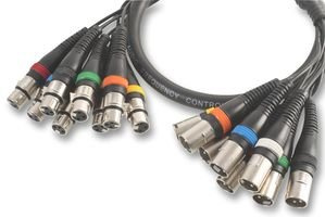 Pulse 8-fach-XLR auf XLR-Kabelbaum – 3 m, 6 m, 10 m, 20 m lang