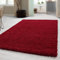 Carpetsale24 Shaggy Hochflor Teppich Läufer Flur 80 x 250 cm Rot - Weicher, Flauschiger Teppich Wohnzimmer – Moderner, Rutschfester Badezimmerteppich & Küchenläufer, Bettvorleger Schlafzimmer