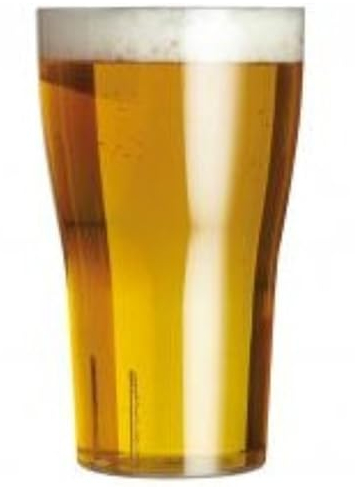 AIOS Set of 5 Hard Plastic Pint Glasses. Capacity (1 pint/568ml/20oz). Ideal for barbecues (BBQs), Camping, Glamping, Boats and at Home, Inside or Out. Includes 1 x Coaster. Dishwasher Safe.