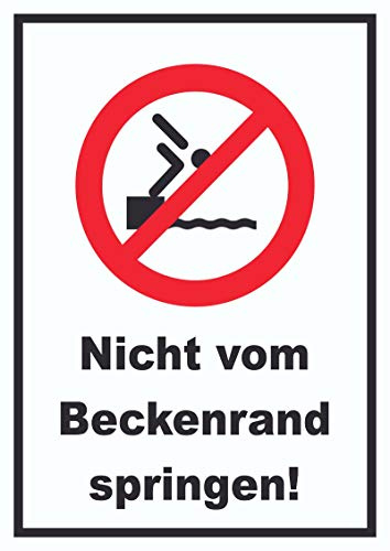 HB-Druck Nicht vom Beckenrand springen Schild A6 (105x148mm)