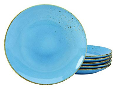 CreaTable, 22060, Serie Nature Collection, 6-teiliges Geschirrset, Speiseteller aus Steinzeug, spülmaschinen- und mikrowellengeeignet, Qualitätsproduktion