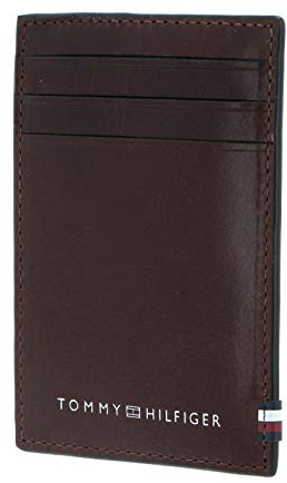 Tommy Hilfiger Polished Leather CC Holder Chestnut