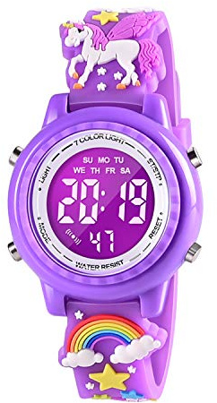 VAPCUFF Toys for 4 5 6 7 8 Year Old Kids, LED Girls Watches for Kids Birthday Gifts Present for 3-9 Year Old Kids Party Favors Festival Christmas Unicorn Gifts for Kids