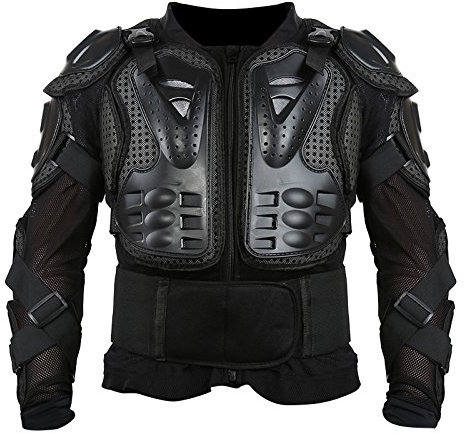DZQUY Protective Vest Jacket Motorcycle Armor Back Shock Absorbing EVA Material Motorcycle Armor Protector for Mountain Bike Motorcycle Cycling Skateboarding Skiing,Black,3XL