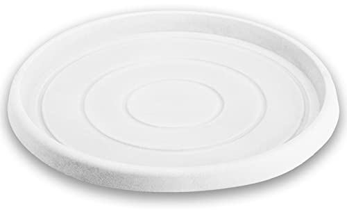 Decor Space Sottovaso per Vaso Tondo in Resina Decorazione per Fiori e Piante Made in Italy (Ø 36,5 per Vaso Ø 60 cm, Bianco)