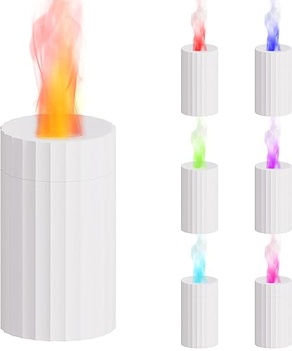 Tiandirenhe Luftbefeuchter 100ml, Mini Diffusor Luftbefeuchter, Aromatherapie Diffusor Mit 7 Farbe Licht, Lichter Können in Der Farbe Fixiert Werden, Für Zuhause, Büro, Schlafzimmer(Weiß)
