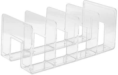 VILLFUL Estante Organizador de Archivos de Plástico para Decoración Colegio 4 Compartimentos para Oficina y Almacenamiento Escolar