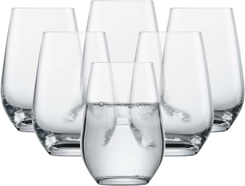 Schott Zwiesel Universalglas Vina (6er-Set), vielseitig einsetzbare Trinkbecher, spülmaschinenfeste Tritan-Kristallgläser, Made in Germany