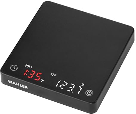 WAHLER® Kaffeewaage mit Auto Timer | Barista Mini Siebträger für Pour Over