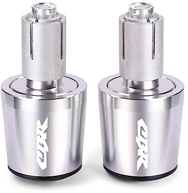 Griffabdeckung am Lenkerende Für HON&DA CBR600RR CBR1000RR CBR650R CBR500R CBR 600RR 1000RR 650R 500RR 600 Motorrad Lenker Griffe Griff Bar Kappe End stecker (Color : Silver)