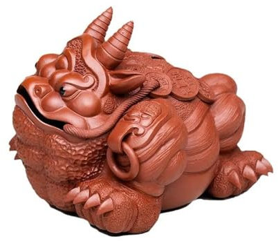Teiere Set Di Teiere Yixing Purple Clay Tea Pet Scultura Artigianato Set Da Tè Collezione Di Decorazioni Statua Di Rospo Dorato Fortunato Fatto A Mano Teiera Set Da Tè