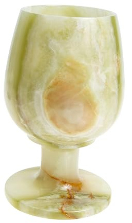 Amosfun Bicchiere Da Vino in Marmo Naturale Coppa Da Vino in Decorazione Contemporanea Per Tavolo Accessorio d Interni Per Soggiorno Camera Ufficio
