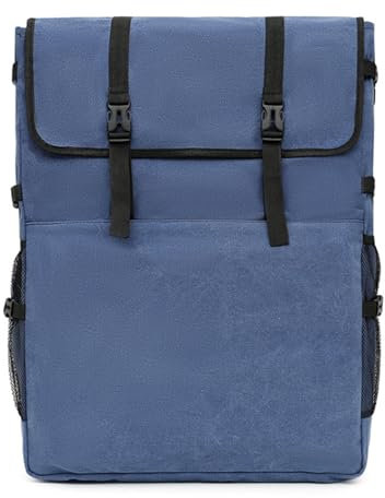 LVUNZJCA Malbretttasche 4K-Zeichentasche, Kunst-Schreibtasche, Zeichenbretttasche, Maltasche Kunstetui(Blau)