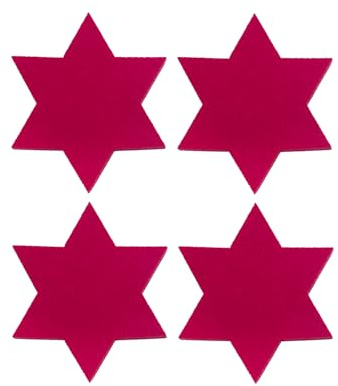 Oblique Unique Filzuntersetzer Sterne 10 cm 4er Pack - Getränke Untersetzer als Tisch Dekoration für Weihnachten UVM. - robust und hochwertig (Pink)