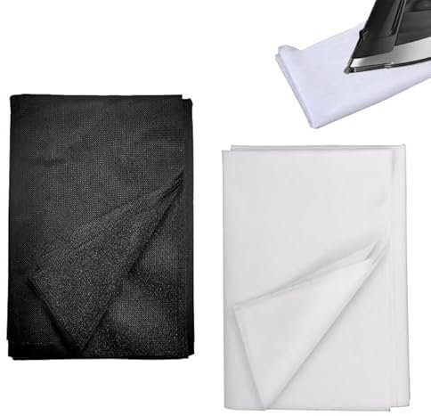 Fonyiunce Pack of 2 Ironing Fleece, 200 x 100 cm, Ironing Insert, Non-Woven Fabric Insert Fabric, Multi-Purpose Fabric for Sewing, Sewing Crafts, for Ironing Pleats, Sewing Crafts, Reinforced Clothing