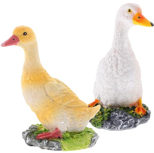 Supvox Leichte Gartenstatuen Aus Kunstharz – Lebendige Kunststatuen-Ornamente Für Die Außendekoration