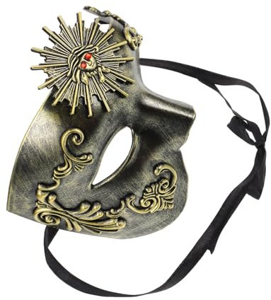 TOPBATHY Masque Vénitien Œil Pour Homme Et Femme Demi-visage Décoratif Pour Bal Masqué Carnaval Et Cosplay Avec Détails Sculptés Et Sangle Élastique Réglable