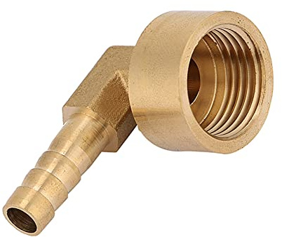 Conexión Barb de latón Codo Tubo, Latón Manguera Púa Montaje Codo, G1/2 90 grados rosca hembra de laton codo tubo Barb acoplamiento enchufe adaptador para agua tubos de combustible(10 mm)