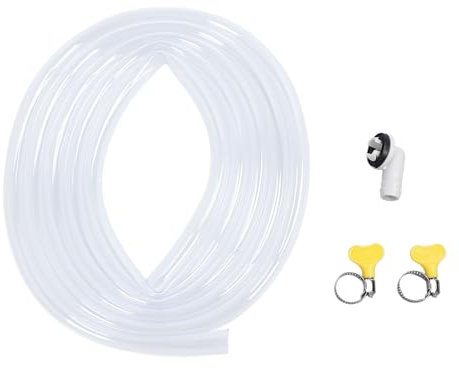 Air Conditioner Drain Hose Kit Premium Plastic Leakproof Universal AC Drain Pipe Replacement with Connector and Clamp for Homes Offices Hotels 10FT Length