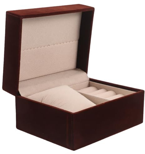 MUELODSIC Caja Organizadora De Joyería De Viaje Diseño De Tapa Abatible Estuche Para Anillos Pendientes y Collares Almacenamiento Elegante Para Hombres y Mujeres