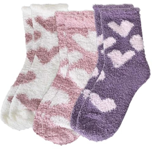 Eclove Calzini Invernali Donna 3 Paia Calzini Pelosi Donna, Calze Morbide, Spessi & Accoglienti, Calzini Casa Morbidi Letto Calzini, Calzini Soffici, Taglia 35-42, Per Casa E Sonno