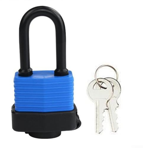Piccolo lucchetto impermeabile resistente con rivestimento in gomma antiruggine, struttura in ottone e acciaio, serratura ad alta sicurezza per dormitorio studentesco, palestra, magazzino e (-LPC02)