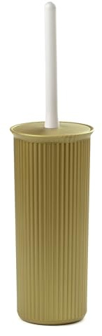 TATAY Spazzolone WC | Design Compatto e Funzionale | Spazzole da Bagno in Plastica Senza BPA | Prodotto in Spagna | 9,5 x 9,5 x 39,5 cm – Collezione Baobab – Oro