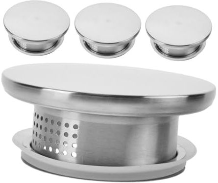 VILLCASE 4stücke Spritzwassergeschützter Deckel Für Wasserkrug Edelstahlbecherdeckel Mit Luftdichtem Verschluss Karaffendeckel Als Ersatzdeckel Für Glaskaraffen Und Kannen Einfache Montage