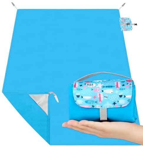 Kiiwah Couverture Pique Niques 200 x 150 cm, Léger et Portable Tapis Tapis Pique Nique Pliable Picnic Blanket Impermeable pour Les Familles et Les Amis, Le Camping et Les Voyages