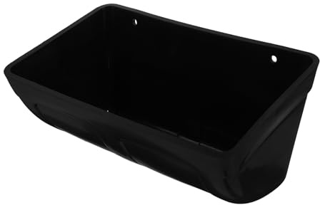 TOYANDONA Hanging Livestock Feeding Trough Black Plastic Chicken Feed Rack with Screws and Buckles, Goat and Poultry Food Dispenser Suitable for Ducks, Sheep, Deer, and Farm Animals