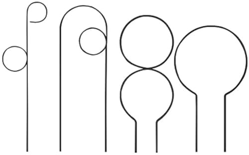 Homeponnew Set di 4 tralicci per piante rampicanti in metallo, resistenti alla ruggine, per piante rampicanti per interni ed esterni (rose, pothos, gelsomino) (quattro set di colore nero)