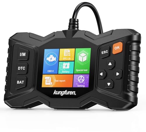 OBD2 Diagnosegerät Auto OBD Auslesegerät: OBDII Auto Lesegerät Scanner mit Motor Diagnose Funktionen, Deutsch Adapter KFZ Fehlerauslesegerät für Alle Fahrzeuge BMW, VW, Ford, Mercedes, Audi
