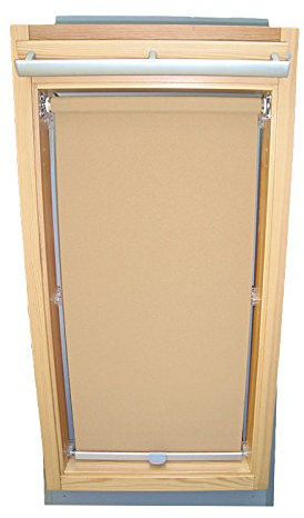 Hochwertiges Sichtschutzrollo Rollo für Velux RHL-EP GGL,GPL,GHL,GTL 308 beige-karamell // Sichtschutzrollo/Sichtschutz-Rollo/Fensterrollo