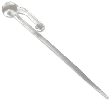 Interdeco Stecknadeln mit Widerhaken/Gardinenzubehör für Gardinen-Stores/Feinstores, Glasklar (100 Stück)