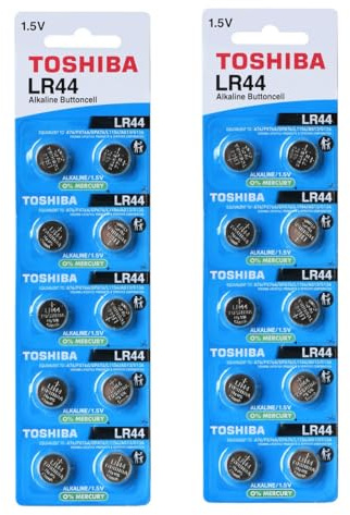 Toshiba LR44 AG13 Alkaline 1.5 Volt Batteries x20
