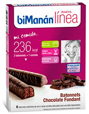 biManán Línea Bastonnets - 6 x 31 gr Chocolate