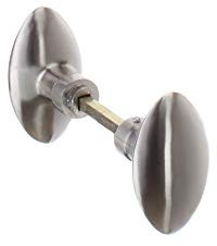 Home Friendly 213632 Double Ovale Poignée de porte Nickel Mat