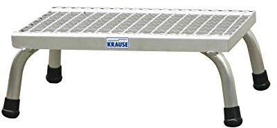 KRAUSE lfb317 Stahlleiter Plattform mit Mesh, 1 Stufe, 0.2 m Höhe