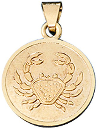 Jobo Sternzeichen-Anhänger aus 8 Karat 333 Gold 12 mm rund