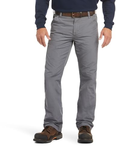 ARIAT Men’s Flame Resistant M4 Relaxed DuraLight Ripstop Boot Cut Pant Grey