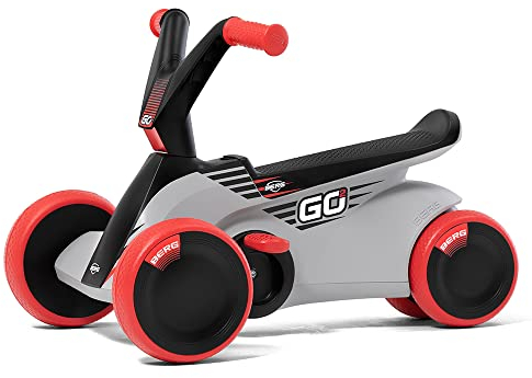 Berg 24.50.03.00 GO² 2in1 Rutschauto | Rutscher und Laufrad, Kinderrutscher, Kinderauto mit Ausklappbare Pedale, Pedal-Gokart, Kinderspielzeug geeignet für Kinder im Alter von 10-30 Monaten (Rot)