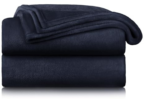 Blumtal Coperta Pile 270x230cm - Coperta Plaid divano super morbida - Coperta Divano certificata OKEO-Tex - in blu mare
