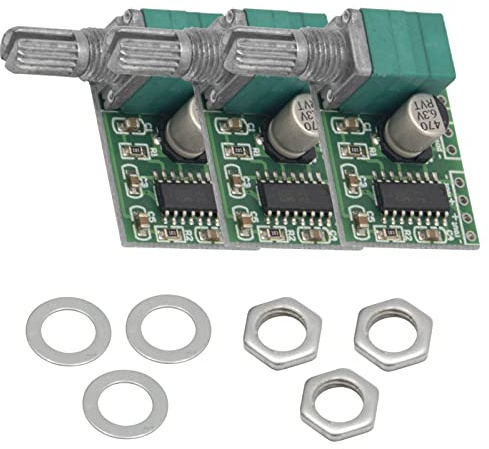 AZDelivery 3 x PAM8403 stereo förstärkare 2x 3 Watt DC 5V stereo förstärkarkort med potentiometer för DIY-högtalare och hörlurar inklusive E-bok