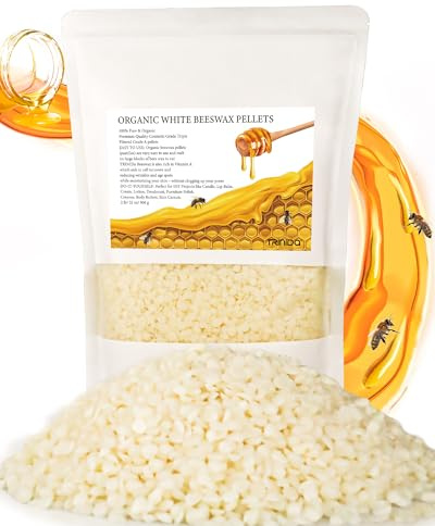 TRINIDa Beeswax Pellets 906g(32 oz), White Bees Wax for DIY Candles, Beeswax for Candle Making, Skin, Body, Face, and Hair Care, Lotions, DIY Creams, Lip Balm and Soap Making Supplies