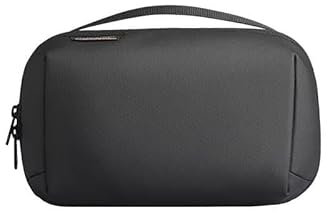 Tech Pouch Organizer Case Tragbare Aufbewahrungstasche Gadget Tasche für Reisen, Schwarz, Klassisch