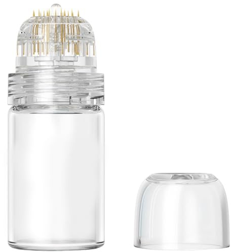 Hydra Roller 20 Nadeln Dermastamp 1.5mm für Gesicht - Microneedling Roller mit Serum Applikator Flasche für Anti Aging, Hautstraffung & Hydratation - Professionelles Hautpflegegerät für Home Spa