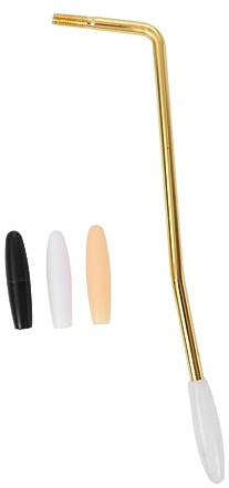 Goldener Tremolo Brückenarm 5-mm mit 3 Kappen für E-gitarren | Metallausführung, Einzelner Hebel für Gitarrenteile, Gaq106 Modell, Schnelle Montage